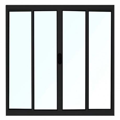 VITRO 4 FOLHAS SEM GRADE 1,00X1,50 PRETO CMC