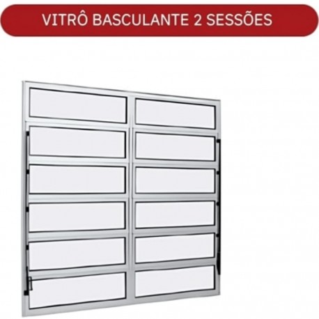 BASCULANTE BRILHANTE 1,20X1,20 2 SEÇÕES CMC