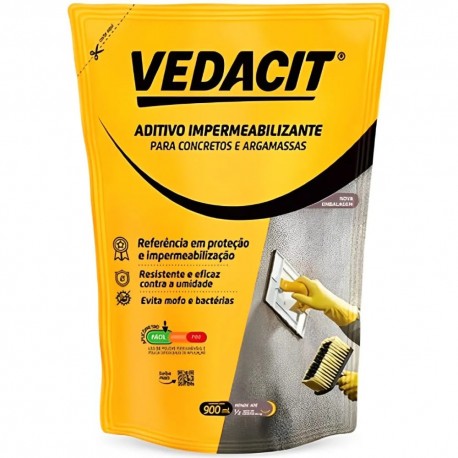 Aditivo Impermeabilizante Vedacit Concreto e Argamassa 900 ML Branco
