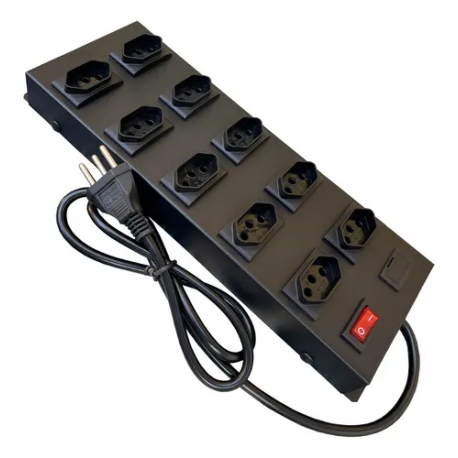 Filtro De Linha Metal 10 Tomadas 1Mt Seller